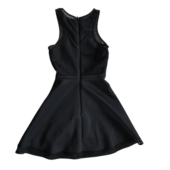 NWT Camilla and Marc Black Dress A-Line Mini Size 2 Scuba Net Top Night Out - Picture 14 of 16